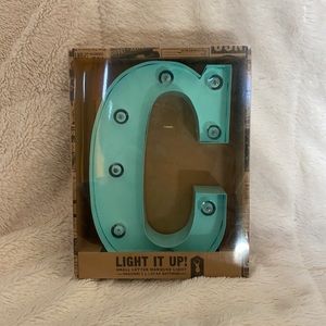 Letter “C” light up decor